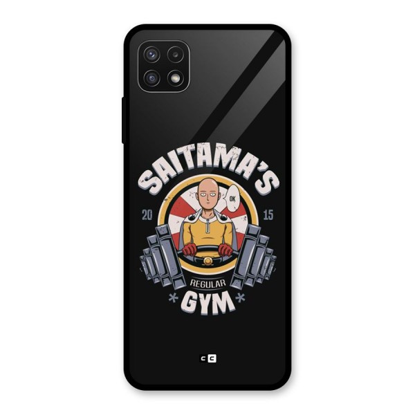 Saitama Gym Glass Back Case for Galaxy A22 5G