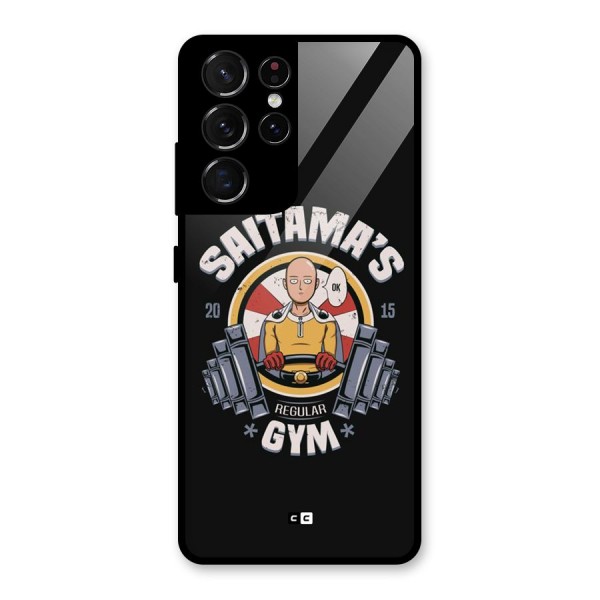 Saitama Gym Glass Back Case for Galaxy S21 Ultra 5G