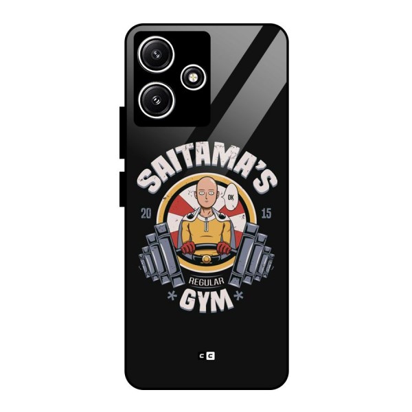 Saitama Gym Glass Back Case for Poco M6 Pro