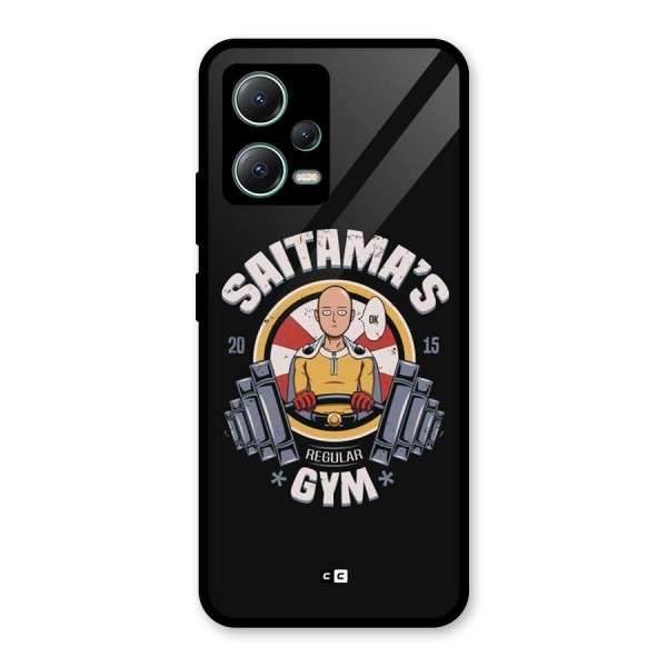 Saitama Gym Glass Back Case for Poco X5