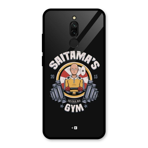 Saitama Gym Glass Back Case for Redmi 8