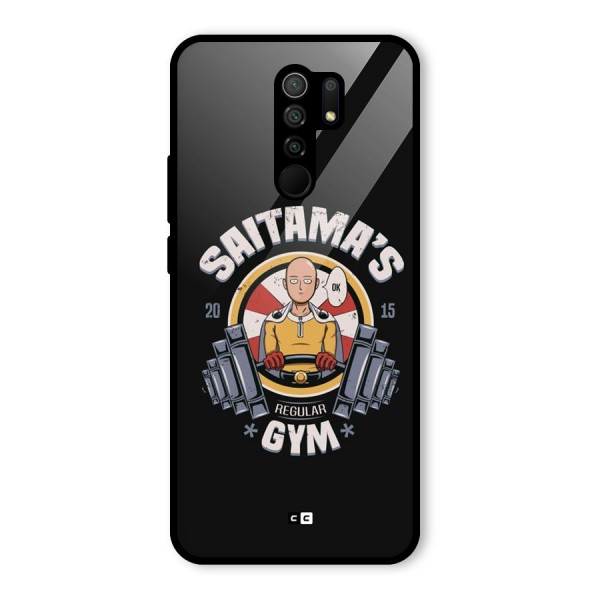 Saitama Gym Glass Back Case for Redmi 9 Prime