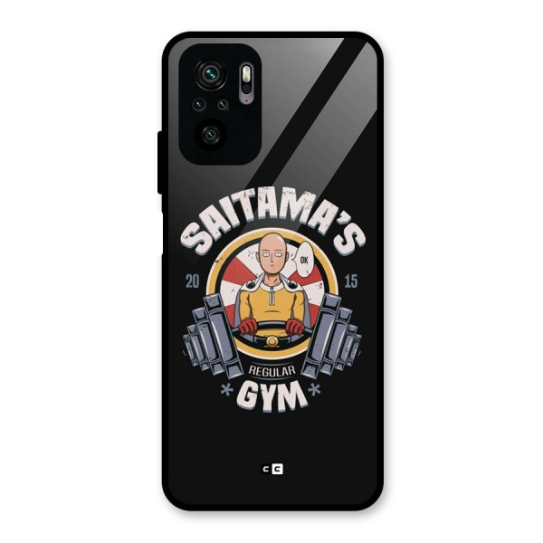 Saitama Gym Glass Back Case for Redmi Note 10