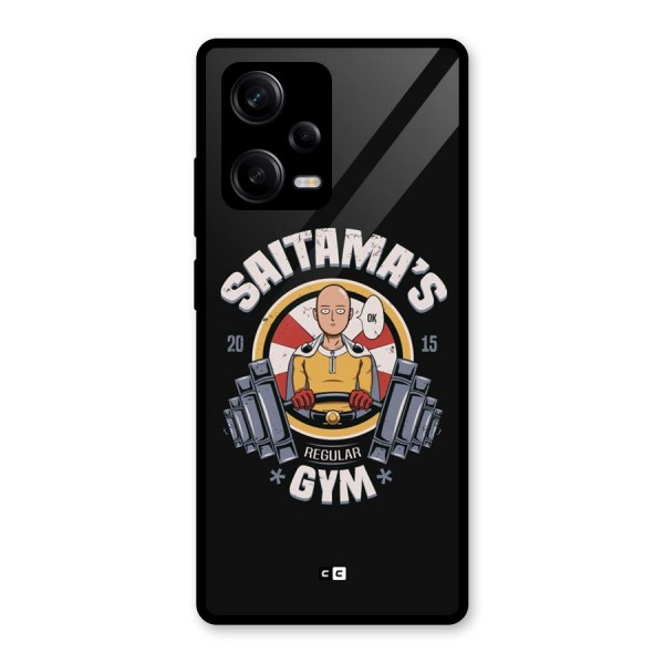 Saitama Gym Glass Back Case for Redmi Note 12 Pro