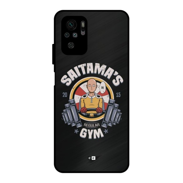 Saitama Gym Metal Back Case for Redmi Note 10