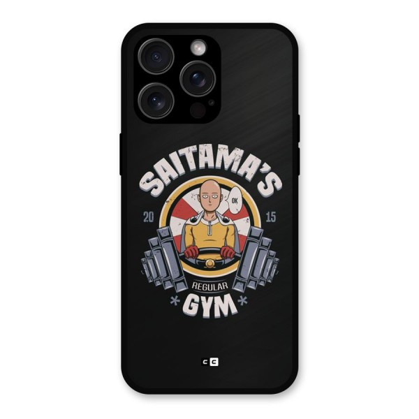 Saitama Gym Metal Back Case for iPhone 15 Pro Max