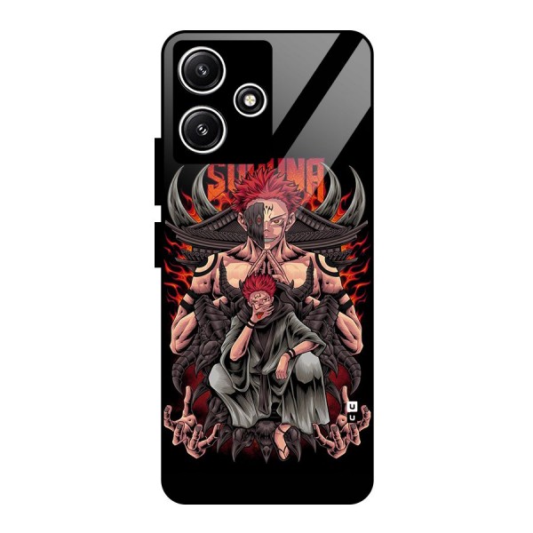 Sakuna King Glass Back Case for Poco M6 Pro