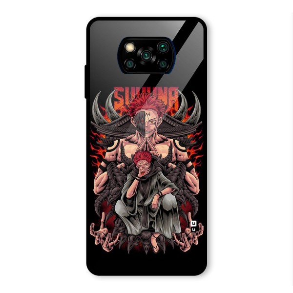 Sakuna King Glass Back Case for Poco X3 Pro