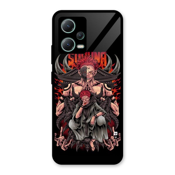 Sakuna King Glass Back Case for Poco X5