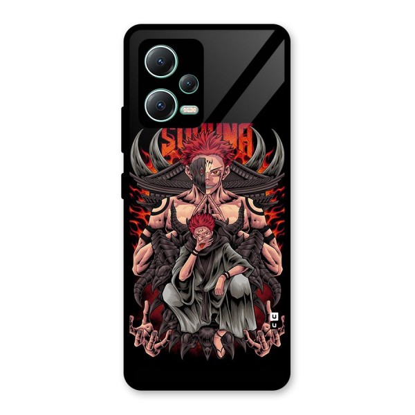 Sakuna King Glass Back Case for Redmi Note 12 5G