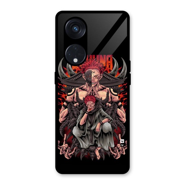 Sakuna King Glass Back Case for Reno8 T 5G