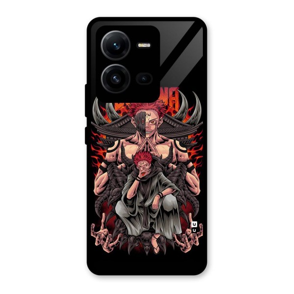 Sakuna King Glass Back Case for Vivo V25