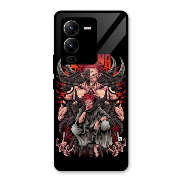 Sakuna King Glass Back Case for Vivo V25 Pro