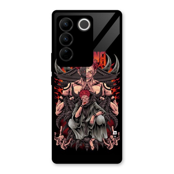 Sakuna King Glass Back Case for Vivo V27 Pro