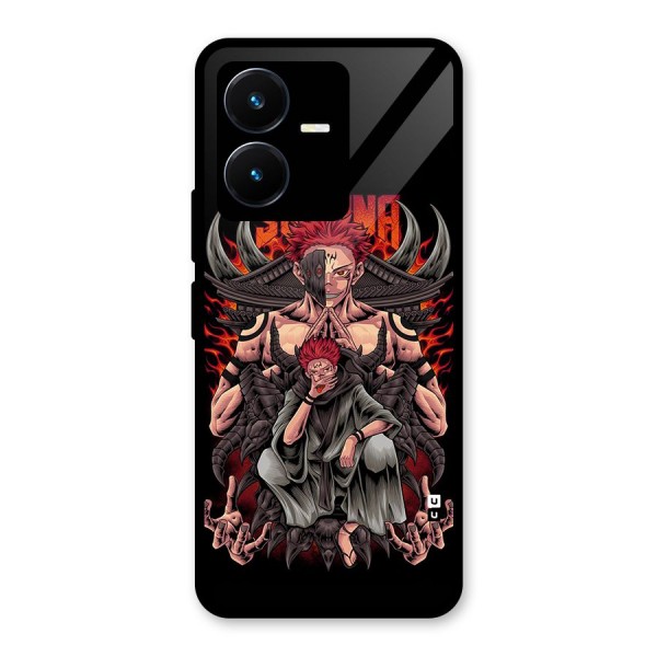 Sakuna King Glass Back Case for Vivo Y22