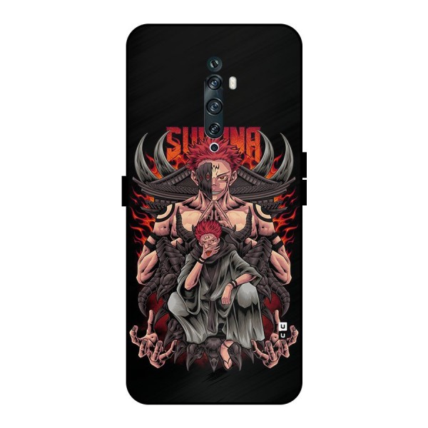 Sakuna King Metal Back Case for Oppo Reno2 F