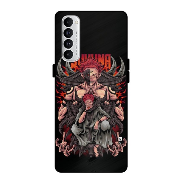 Sakuna King Metal Back Case for Oppo Reno4 Pro