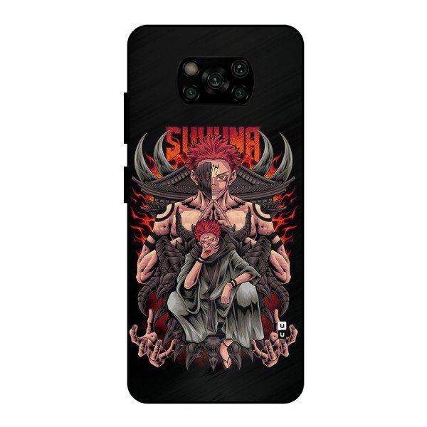 Sakuna King Metal Back Case for Poco X3