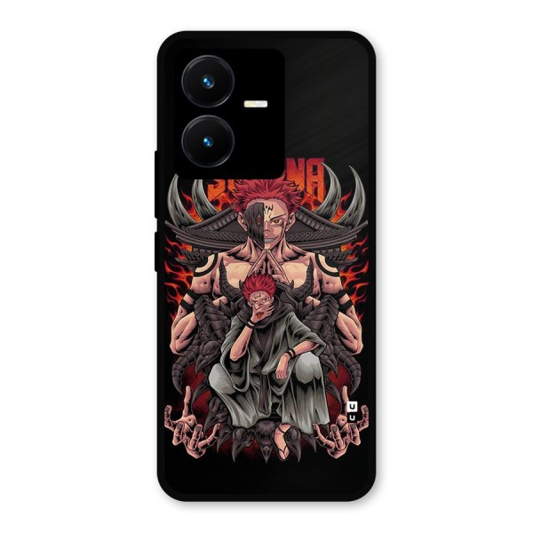 Sakuna King Metal Back Case for Vivo Y22s