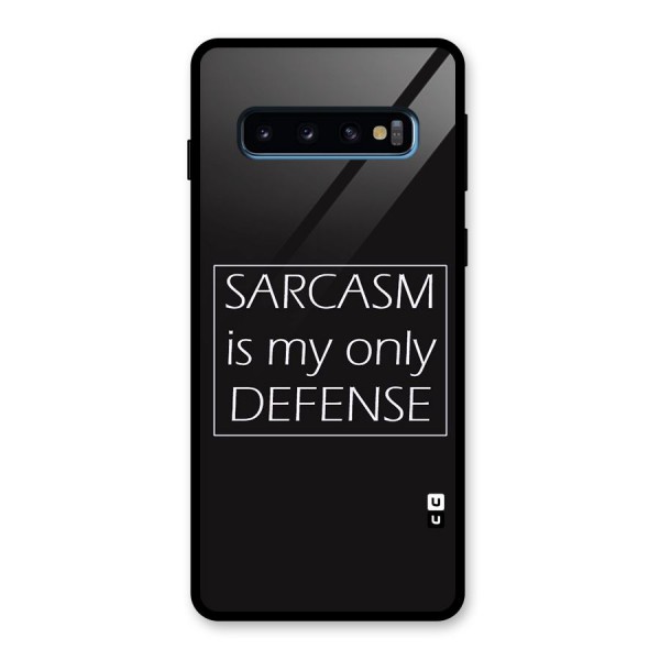 Sarcasm Defence Glass Back Case for Galaxy S10