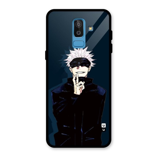 Satoru Gojo Glass Back Case for Galaxy J8