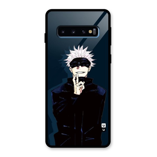 Satoru Gojo Glass Back Case for Galaxy S10