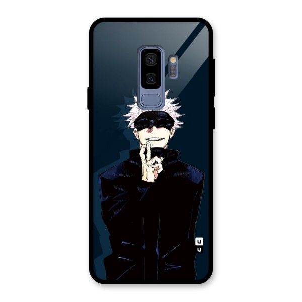 Satoru Gojo Glass Back Case for Galaxy S9 Plus