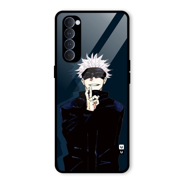 Satoru Gojo Glass Back Case for Oppo Reno4 Pro