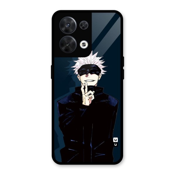 Satoru Gojo Glass Back Case for Oppo Reno8 5G