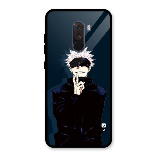 Satoru Gojo Glass Back Case for Poco F1