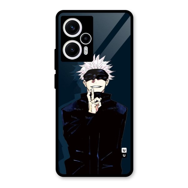 Satoru Gojo Glass Back Case for Poco F5