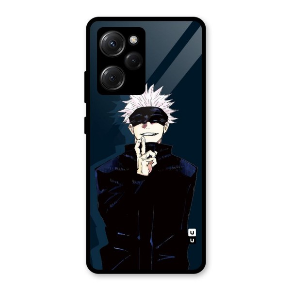 Satoru Gojo Glass Back Case for Poco X5 Pro