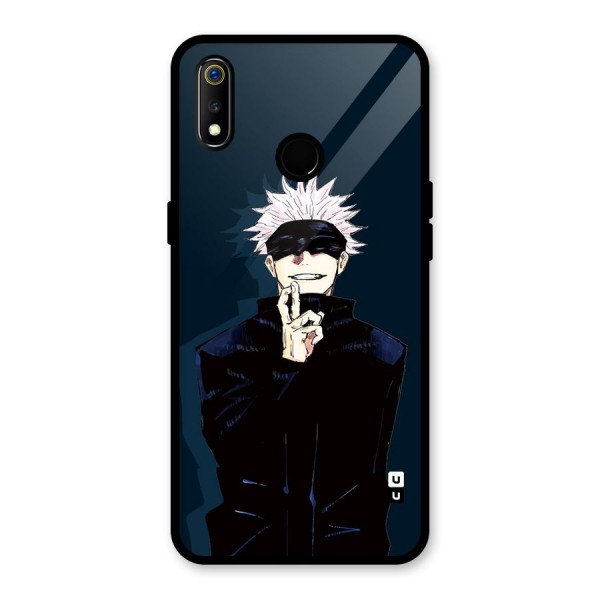 Satoru Gojo Glass Back Case for Realme 3