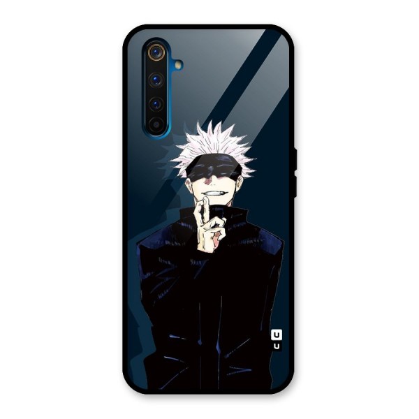 Satoru Gojo Glass Back Case for Realme 6 Pro