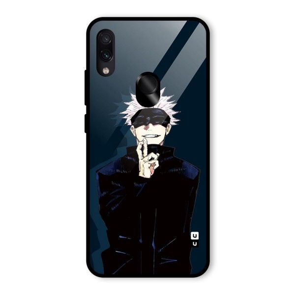 Satoru Gojo Glass Back Case for Redmi Note 7