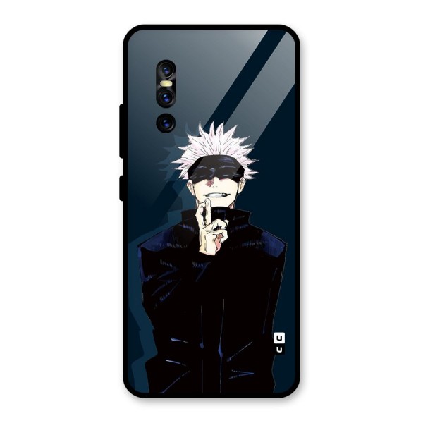 Satoru Gojo Glass Back Case for Vivo V15 Pro