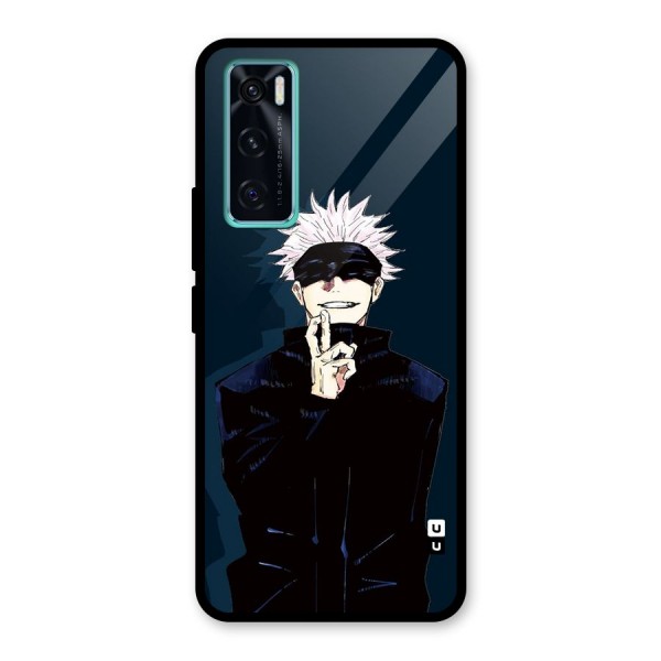 Satoru Gojo Glass Back Case for Vivo V20 SE