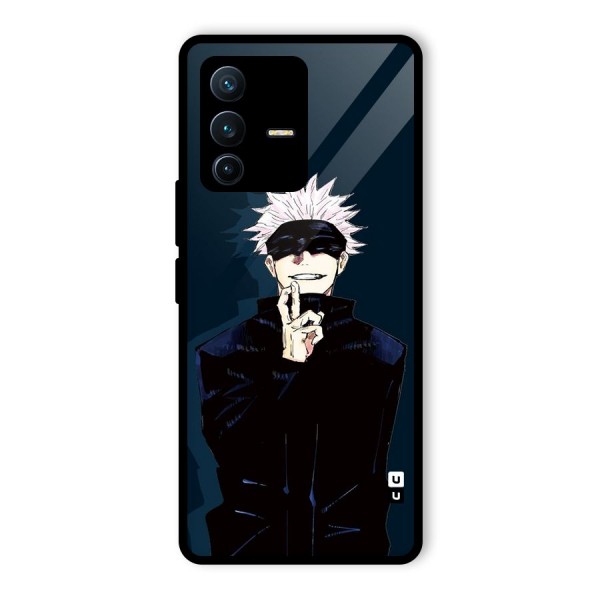 Satoru Gojo Glass Back Case for Vivo V23 Pro