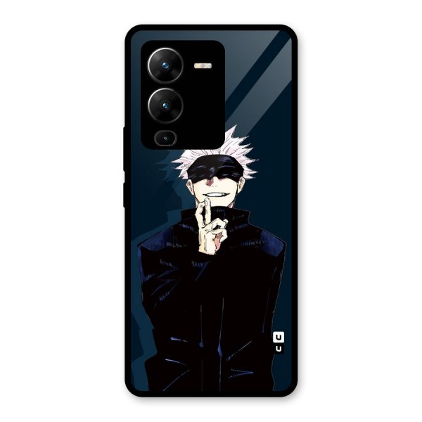 Satoru Gojo Glass Back Case for Vivo V25 Pro