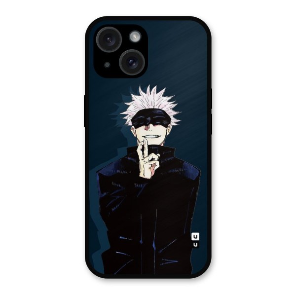 Satoru Gojo Metal Back Case for iPhone 15