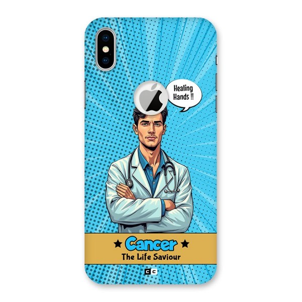 Saviour Cancer Back Case for iPhone XS Logo Cut