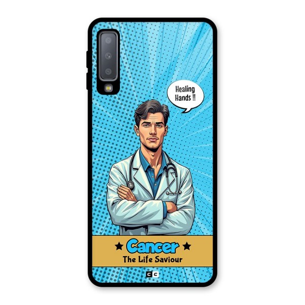 Saviour Cancer Glass Back Case for Galaxy A7 (2018)