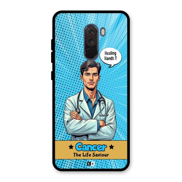 Saviour Cancer Glass Back Case for Poco F1