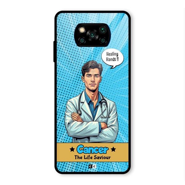 Saviour Cancer Glass Back Case for Poco X3 Pro