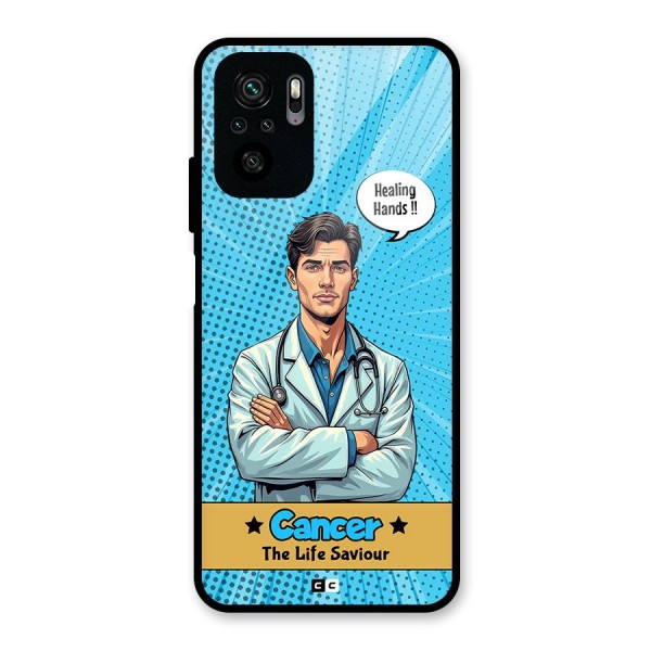 Saviour Cancer Glass Back Case for Redmi Note 10S