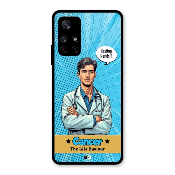 Saviour Cancer Glass Back Case for Redmi Note 11T 5G