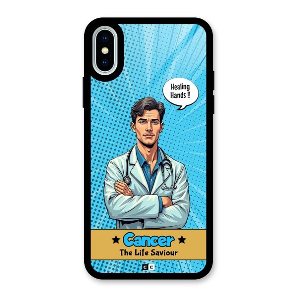 Saviour Cancer Glass Back Case for iPhone X