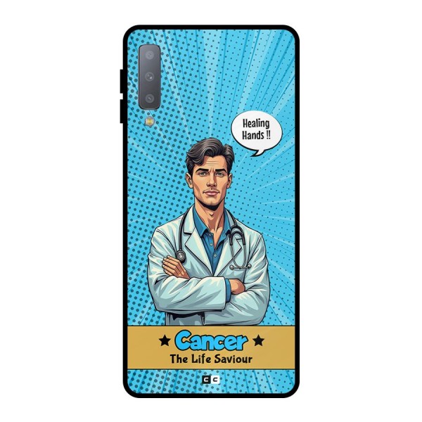 Saviour Cancer Metal Back Case for Galaxy A7 (2018)