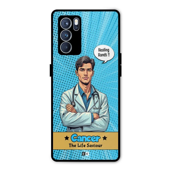 Saviour Cancer Metal Back Case for Oppo Reno6 Pro 5G