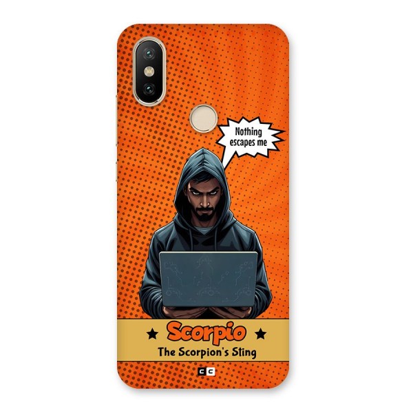 Scorpio Warning Back Case for Mi A2